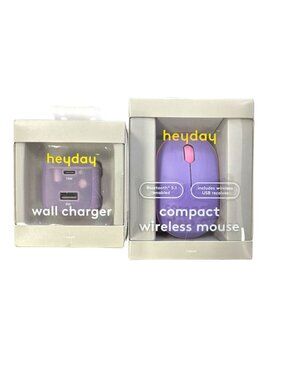 Heyday Bluetooth 5.1 Compact Wireless Mouse With USB Receiver Purple & Pink